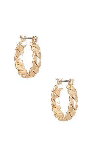 Twist Hoop Earrings in Gold | Revolve Clothing (Global)