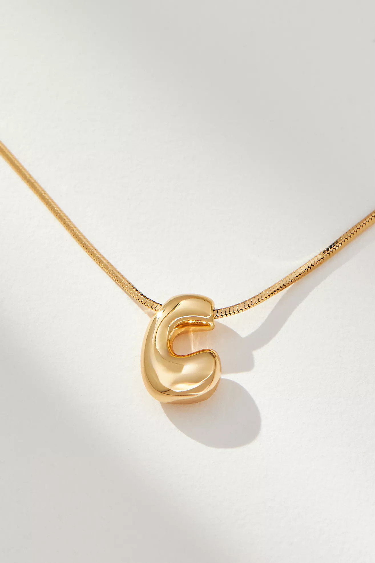 Mini Bubble Letter Monogram Necklace | Anthropologie (US)