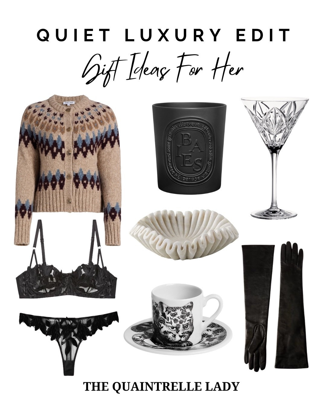 A quiet luxury gift edit curated with timeless pieces she’ll actually love.
Thoughtful, elegant items that feel personal and refined rather than trendy.
Perfect for birthdays, holidays, or meaningful moments.

#LTKootd #LTKSeasonal