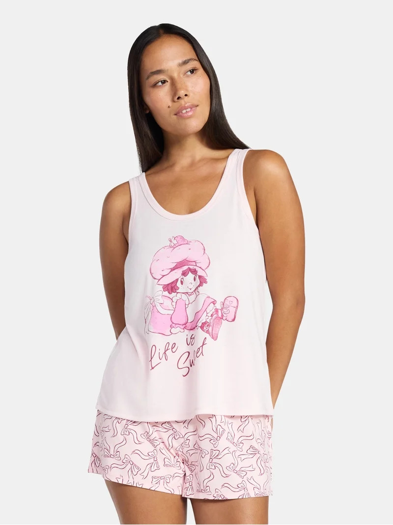 Strawberry Shortcake Women's and Women's Plus Tank Top and Shorts Pajama Set, 2-Piece, Sizes XS-3... | Walmart (US)