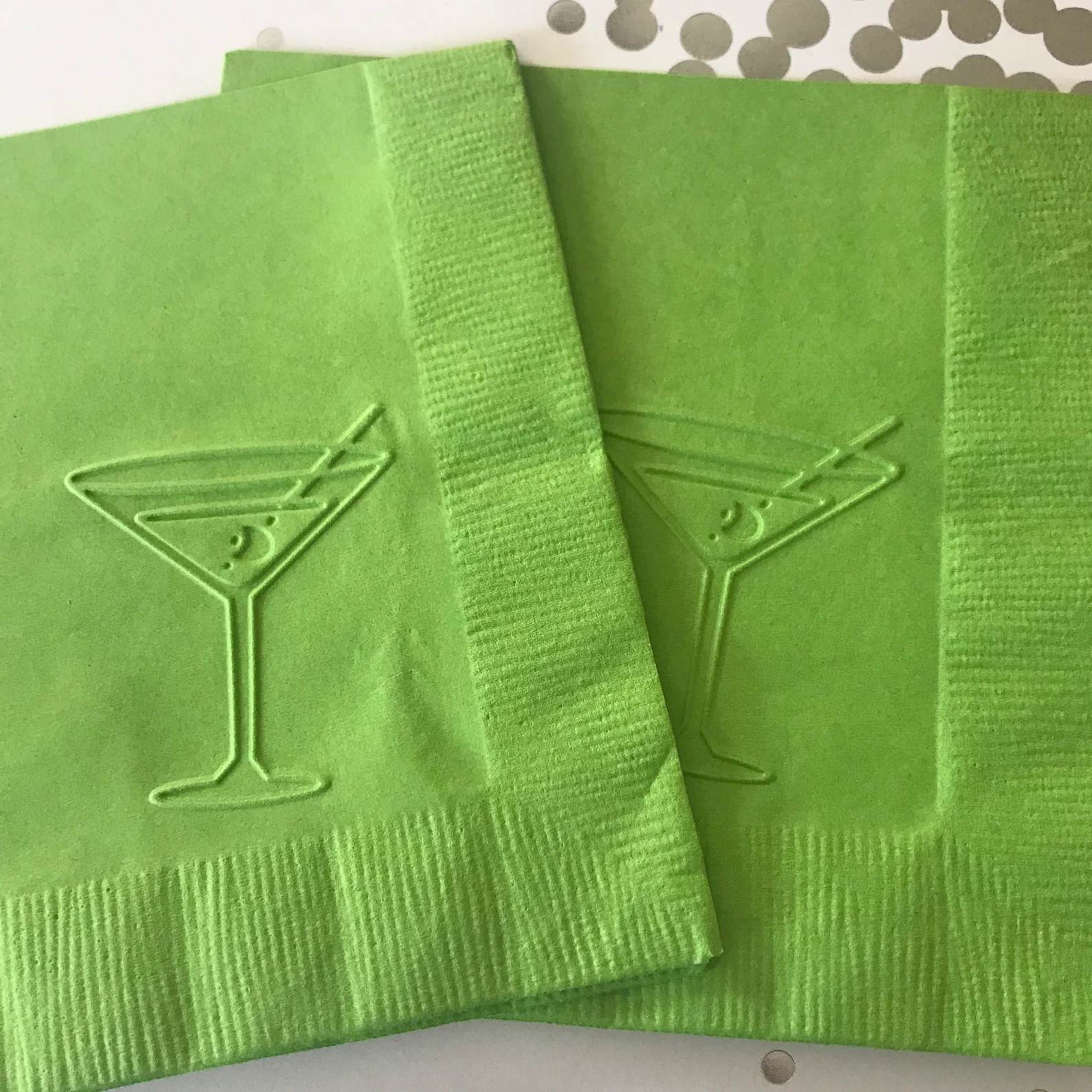 Martini Napkin Embossed Paper Napkin Birthday Wedding Bachelor Party Bachelorette Party Bar Party... | Etsy (US)
