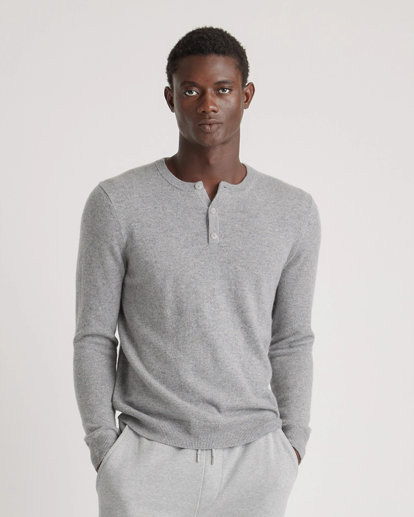 Mongolian Cashmere Henley Sweater | Quince