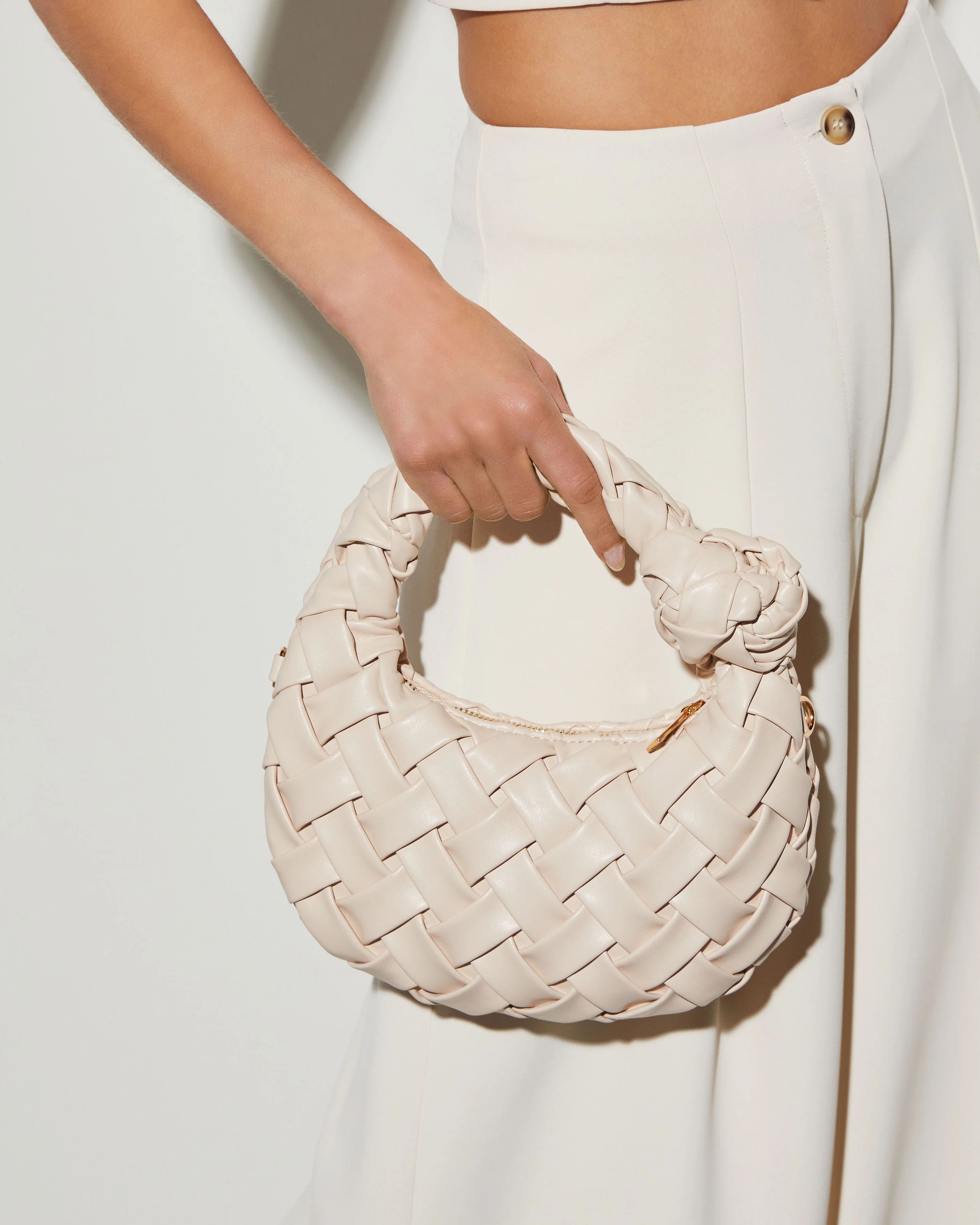 Talia Woven Faux Leather Satchel | VICI Collection