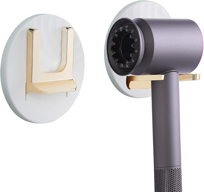 HAYAN Hair Dryer Holder for Wall, Wall Mount Bathroom Decor Blow Dryer Hanger, Hair Dryer Rack, B... | Amazon (US)