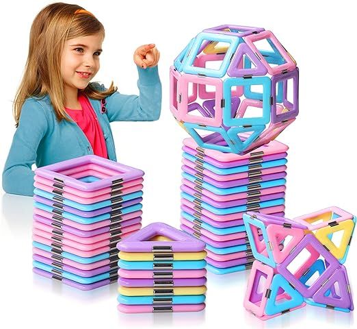 HOMOFY 42pc Castle Magnetic Blocks Learning & Development Magnetic Tiles Blocks 3D STEM Education... | Amazon (US)