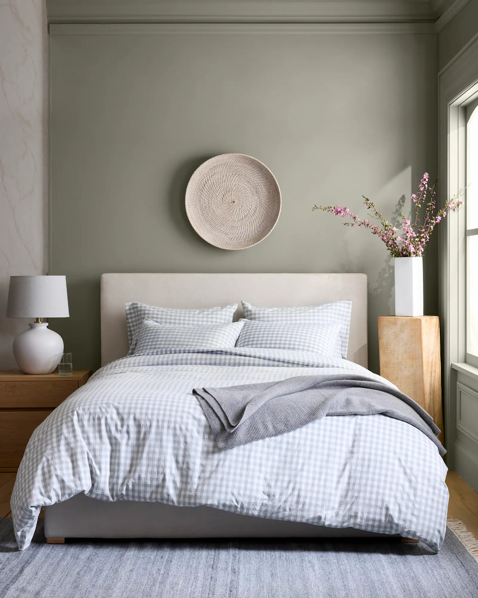 Classic Organic Percale Gingham Duvet Cover | Quince