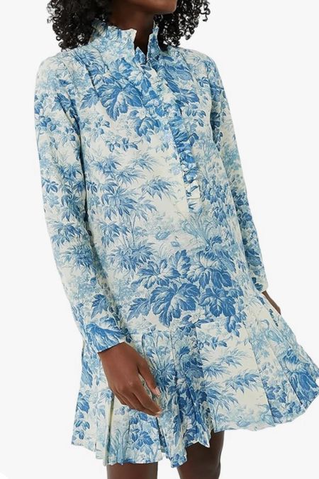 Blue floral shirt dress, classic dresses 

#LTKFindsUnder50 #LTKOver40 #LTKFindsUnder100