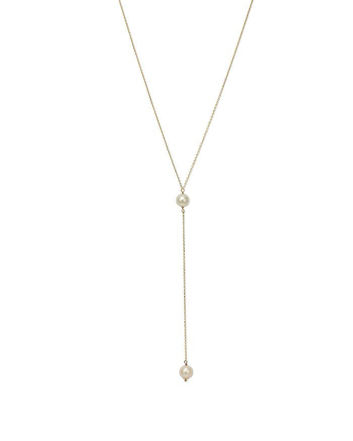 Freshwater Pearl Lariat Necklace in 14K Yellow Gold, 17" - 100% Exclusive | Bloomingdale's (US)