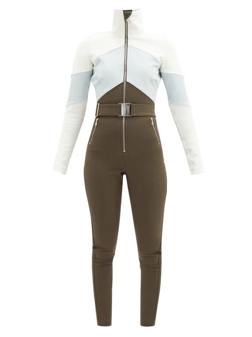 Cordova - Alta Chevron-panelled Soft-shell Ski Suit - Womens - Green White | Matches (US)