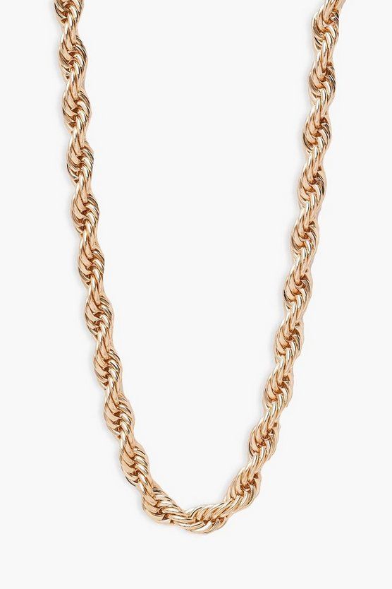 Chunky Twisted Rope Necklace | Boohoo.com (US & CA)