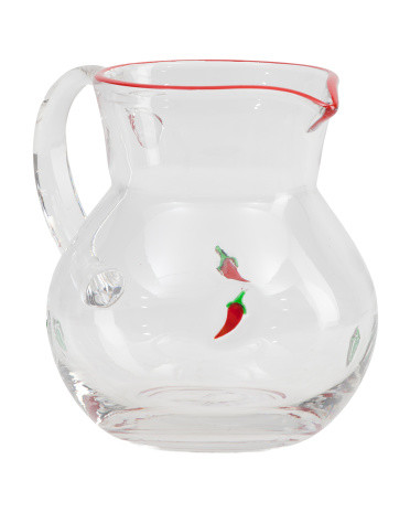 Pitcher With Contrast Rim | TJ Maxx