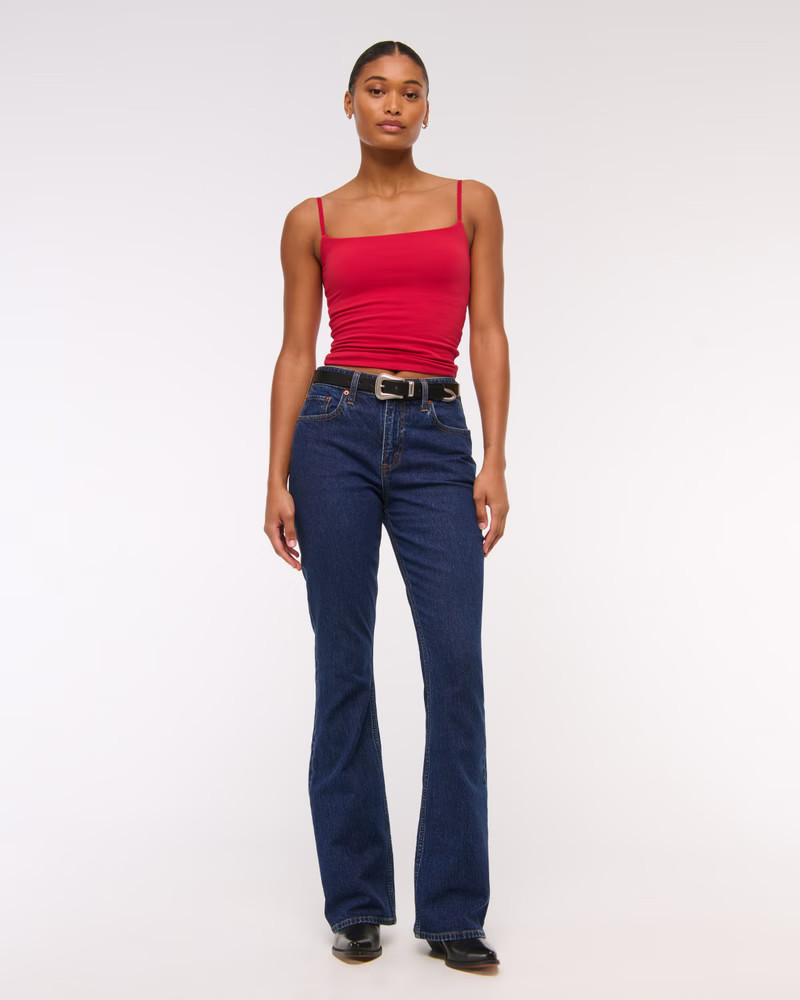 Women's Curve Love Mid Rise Bootcut Jean | Women's | Abercrombie.com | Abercrombie & Fitch (US)