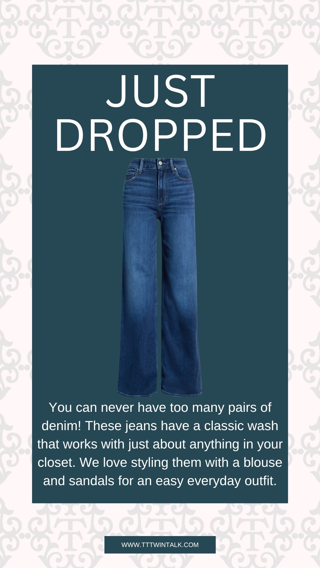 You can never have too many pairs of denim! These jeans have a classic wash that works with just about anything in your closet. We love styling them with a blouse and sandals for an easy everyday outfit.

#LTKSeasonal #LTKOver40 #LTKMidsize