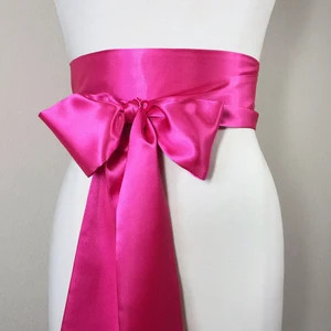 Shocking Pink Sash Pink Satin Sash Belt Obi Belt Bright - Etsy | Etsy (US)
