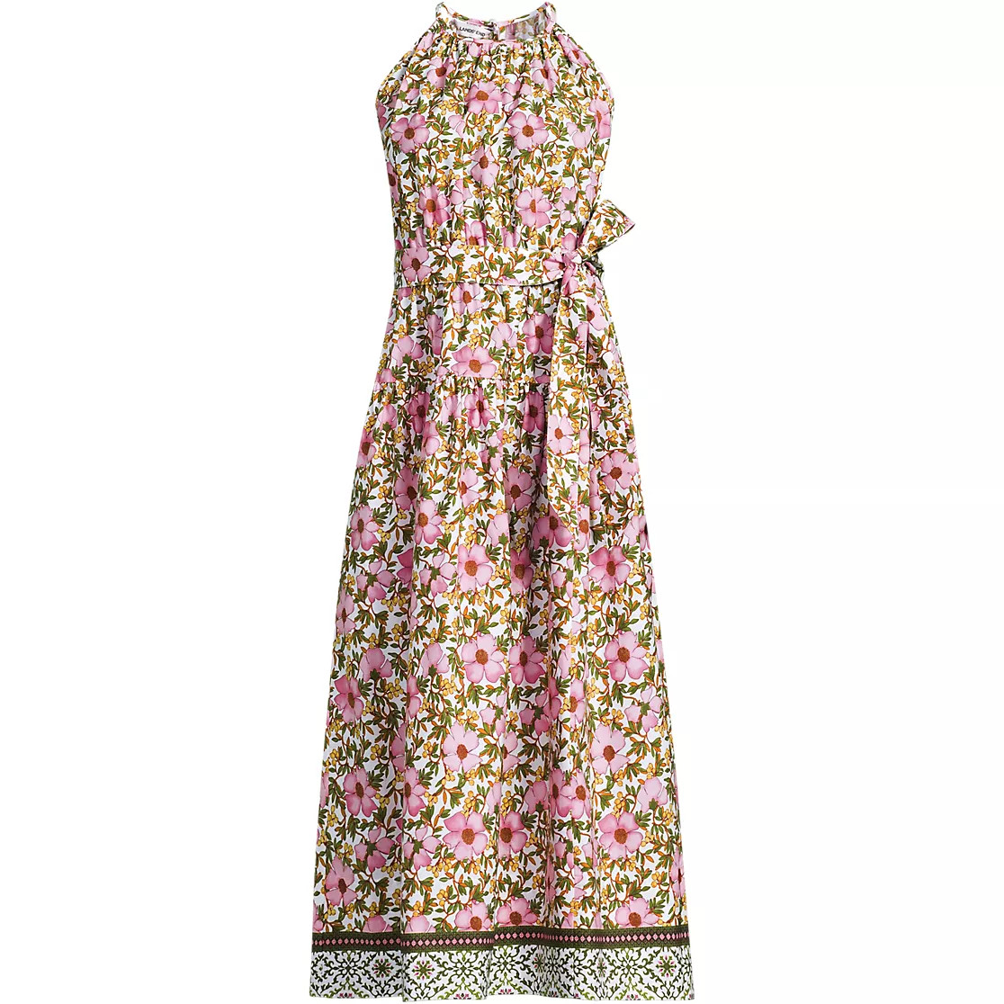 Women's Poplin Halter Midi Dress | Lands' End (US)