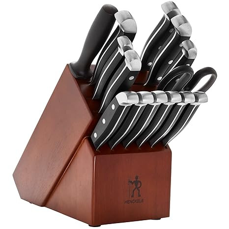 HENCKELS Premium Quality 15-Piece Knife Set with Block, Razor-Sharp, German Engineered Knife Info... | Amazon (US)