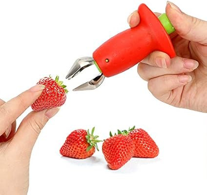 Strawberry Huller Cherry Pitters Portable Gadget Knife Fruit Vegetable Leaf Stem Remover Tomato S... | Amazon (US)