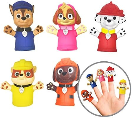 Amazon.com : Nickelodeon Paw Patrol Finger Puppets - Party Favors, Educational, Bath Toys : Baby | Amazon (US)