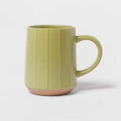 19oz Stoneware Molded Ribbing Glazed Mug - Threshold™ | Target