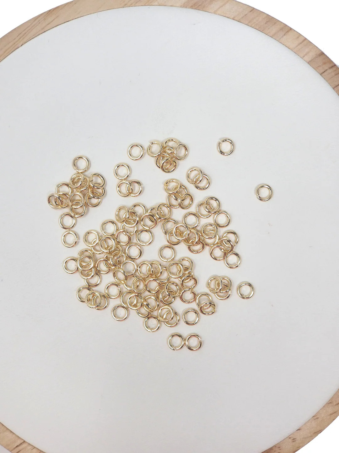 0.5mm X 3mm 24 Gauge 10 Gr. Rose Gold, White Gold Jump Ring, Gold Connector, Gold Plated Open Jum... | Etsy (US)