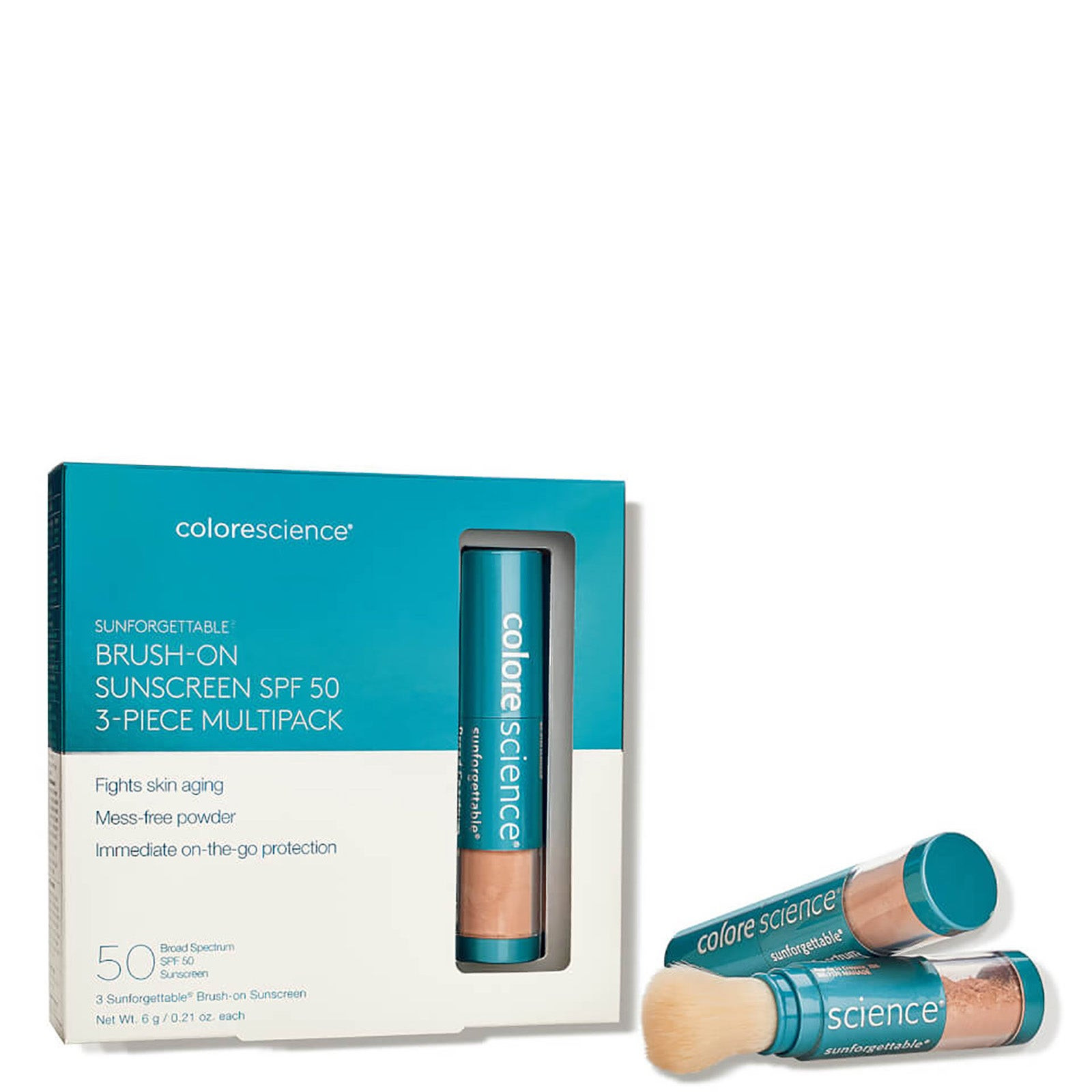 Colorescience Sunforgettable® Total Protection™ Brush-On Shield SPF 50 Multipack (3 count) | Dermstore (US)