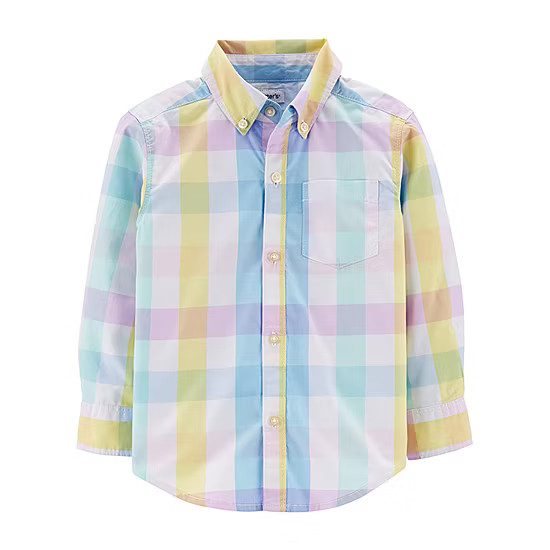 Carter's Toddler Boys Long Sleeve Button-Front Shirt | JCPenney