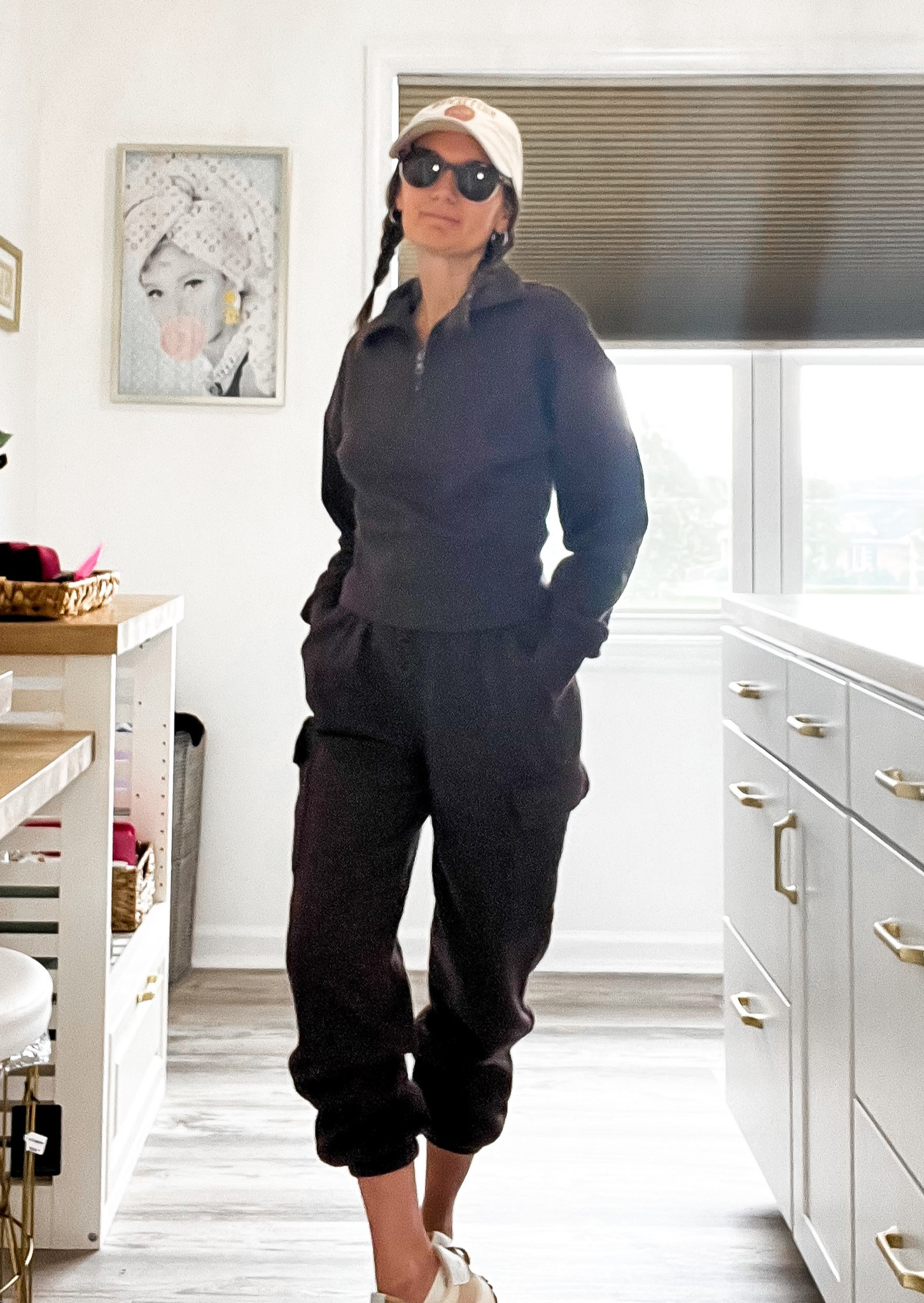 Target quater zip sweatshirt (brown) and Target cargo sweatpants (brown) both come in multiple colors. Super soft and cozy! One of my favorite sets for sure! Perfect for fall! Ball cap for women and Tory Burch sunnies! 

#LTKstyletip #LTKfindsunder50 #LTKover40