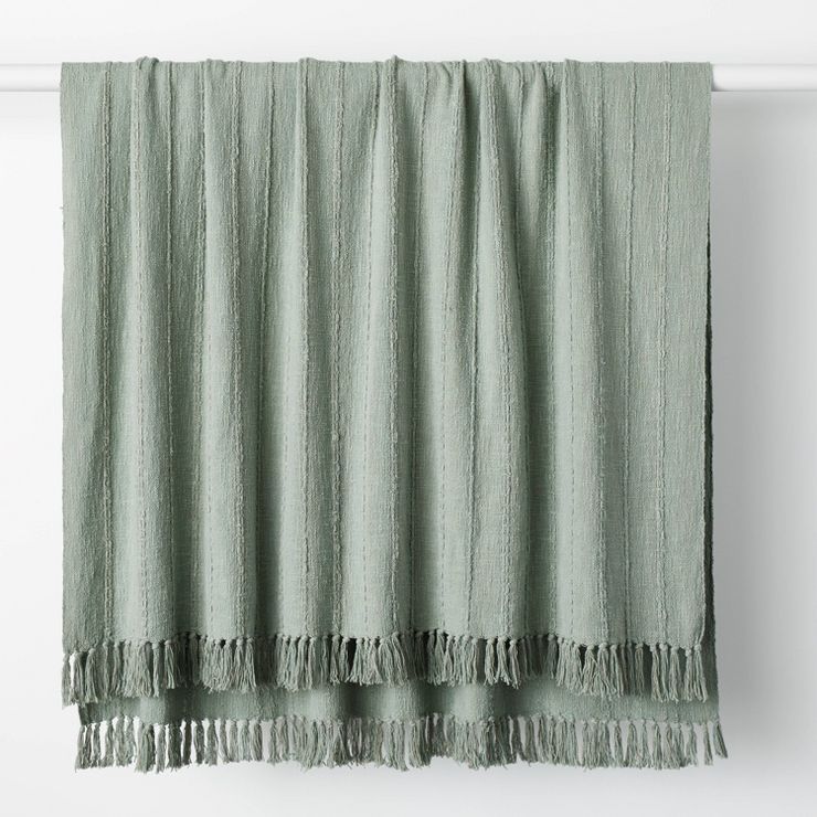 60" x 86" Oversized 100% Cotton Bed Throw Willow Mist - Threshold™ designed with Studio McGee | Target