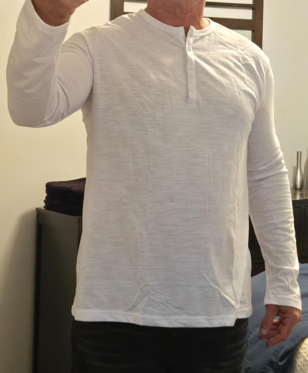 PARKLEES Men's Casual Front Placket Basic Long Sleeve Henley Shirt Muscle Workout Athletic Tee To... | Amazon (US)