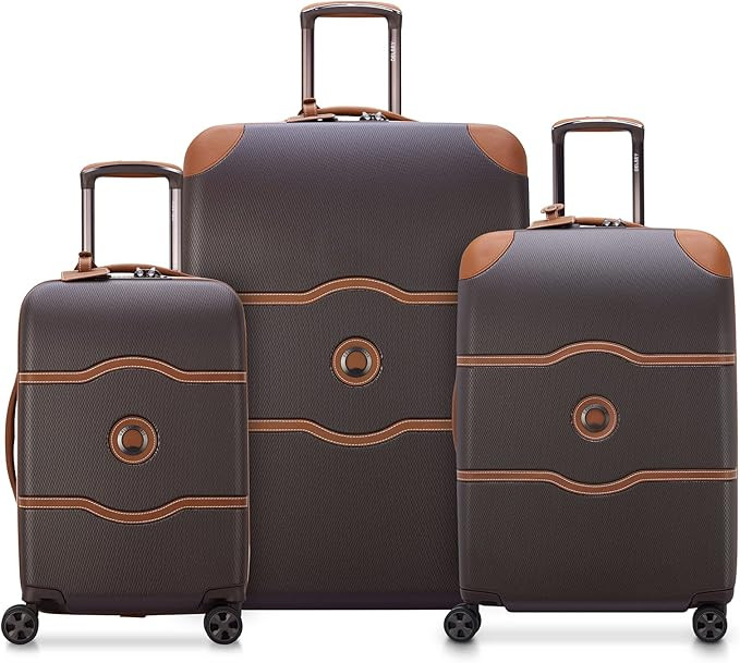 DELSEY Paris Chatelet Hardside 2.0 Luggage with Spinner Wheels, Chocolate Brown, 3 Piece Set 19/2... | Amazon (US)