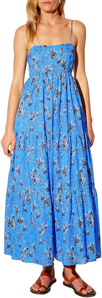 Womens Floral Pattern Graffiti Graphic Flowy Long Sun Dresses Y2k Beach Holiday A Line Aesthetic ... | Amazon (US)