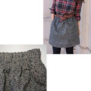 J. CREW FACTORY Wool Blend Herringbone Elastic Waist Sidewalk Skirt Size 2 | Poshmark