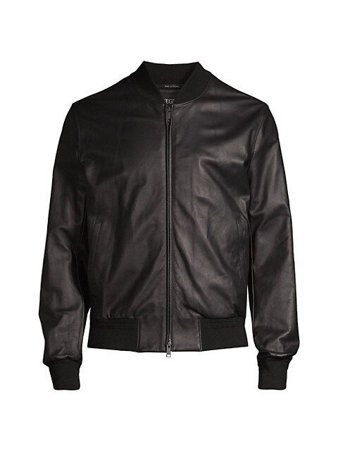 ZEGNA Leather Bomber Jacket | Saks Fifth Avenue