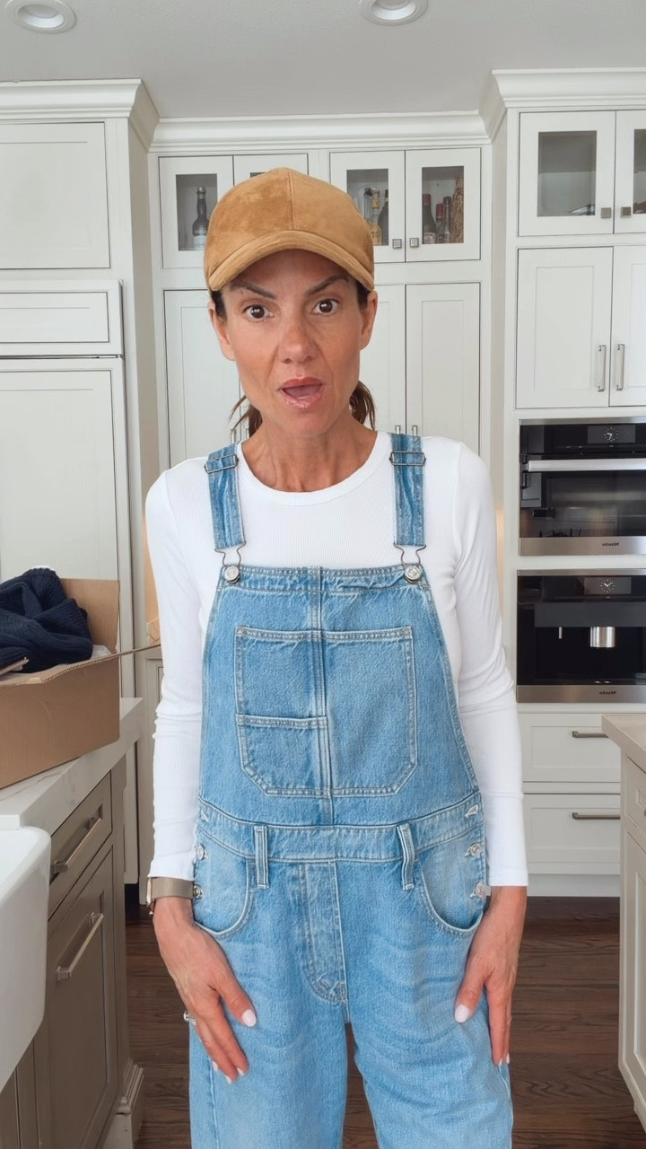 My Saturday outfit, denim overalls, loafers with fur, white long sleeve shirt and baseball cap  

#LTKootd #LTKOver40 #LTKSaleAlert