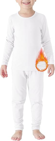 Thermal Underwear for Kids Toddler Winter Base Layer Long Johns Sets for Girls Boys | Amazon (US)