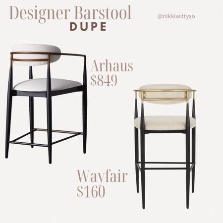 Arhaus counter stool DUPE! ✨ 
The price difference is amazing. You can truly make your home look designer for less!

Bar stool | counter stool | chair | 

#LTKsalealert #LTKstyletip #LTKhome