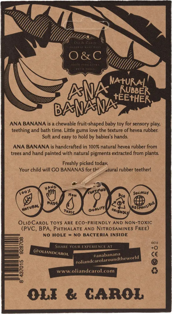 Oli and Carol Ana Banana Teething Toy | Nordstrom