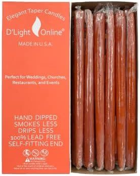 Amazon.com: D'light Online Elegant Taper Premium Quality Candles, Hand-Dipped, Dripless and Smokeles | Amazon (US)