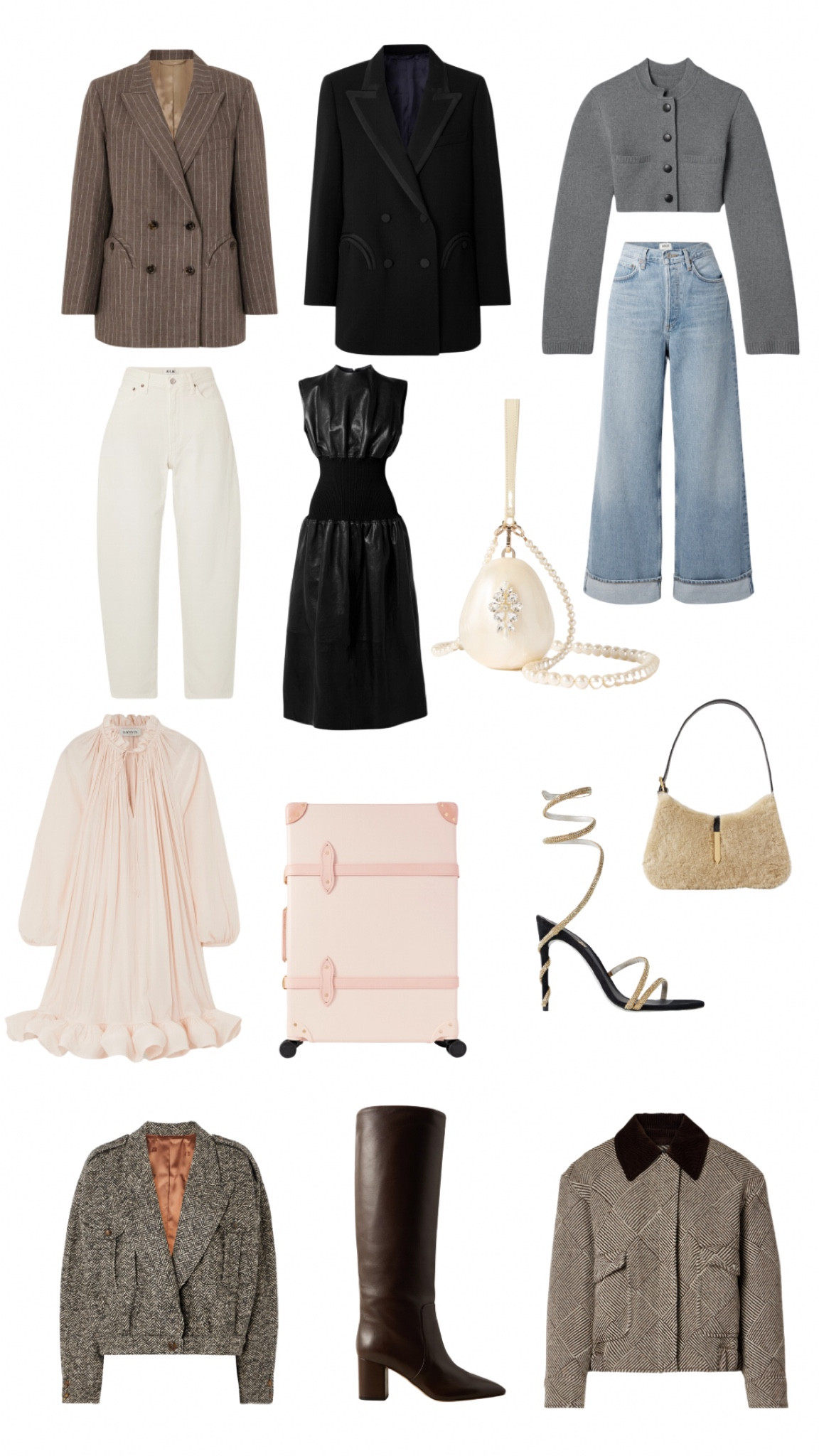 Net-a-porter private sale, Khaite dress, Khaite sweater, shearling bag, Manolo Blahnik, Rene caovilla, luggage, lanvin dress, agolde jeans

#LTKGiftGuide #LTKSaleAlert #LTKCyberWeek