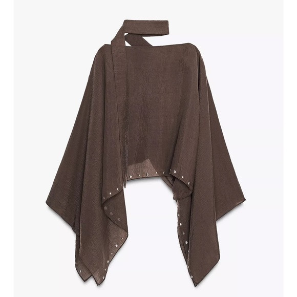 Zara STUDDED SCARF CAPE | Poshmark