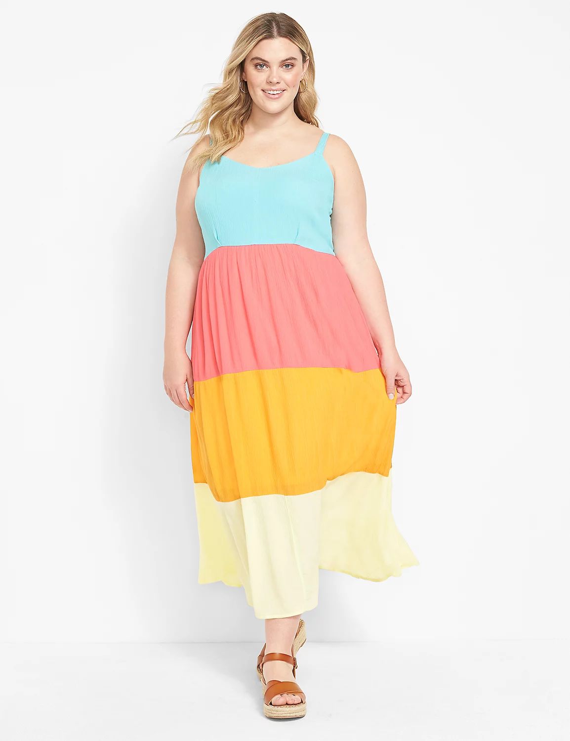 Sleeveless Colorblock Midi Dress | LaneBryant | Lane Bryant (US)