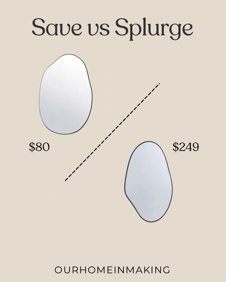 Save vs Splurge- mirrors, asymmetrical mirrors 