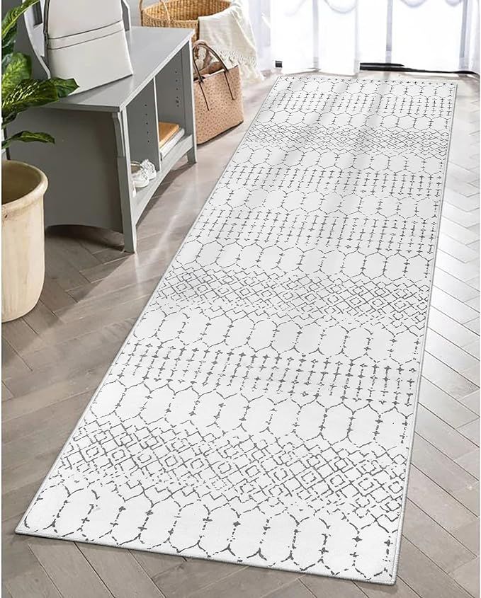 Lahome Moroccan Washable Runner Rug - 2x6 Non-Slip Throw Hallway Runner Rug Ultra-Thin Soft Kitch... | Amazon (US)