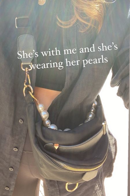 Belt bag and pearl strap 

#LTKunder50