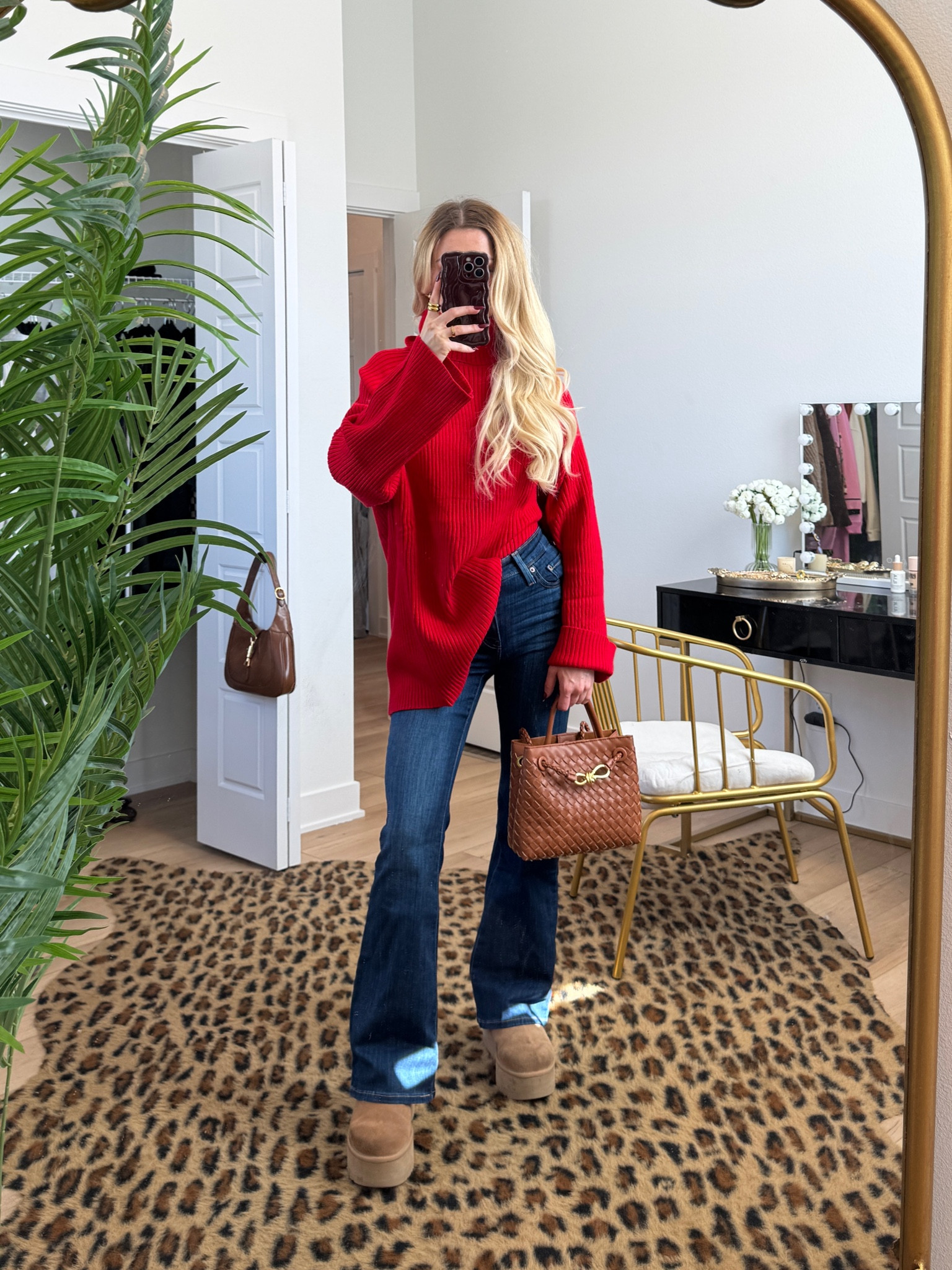 SO in love with this chunky red turtleneck sweater! The quality is UNREAL for the price ❤️ will be buying more colors it is like wearing a cozy blanket ☺️

#sweater
#jeans
#uggs
#boots
#fallfashion

#LTKStyleTip #LTKFindsUnder100 #LTKSeasonal