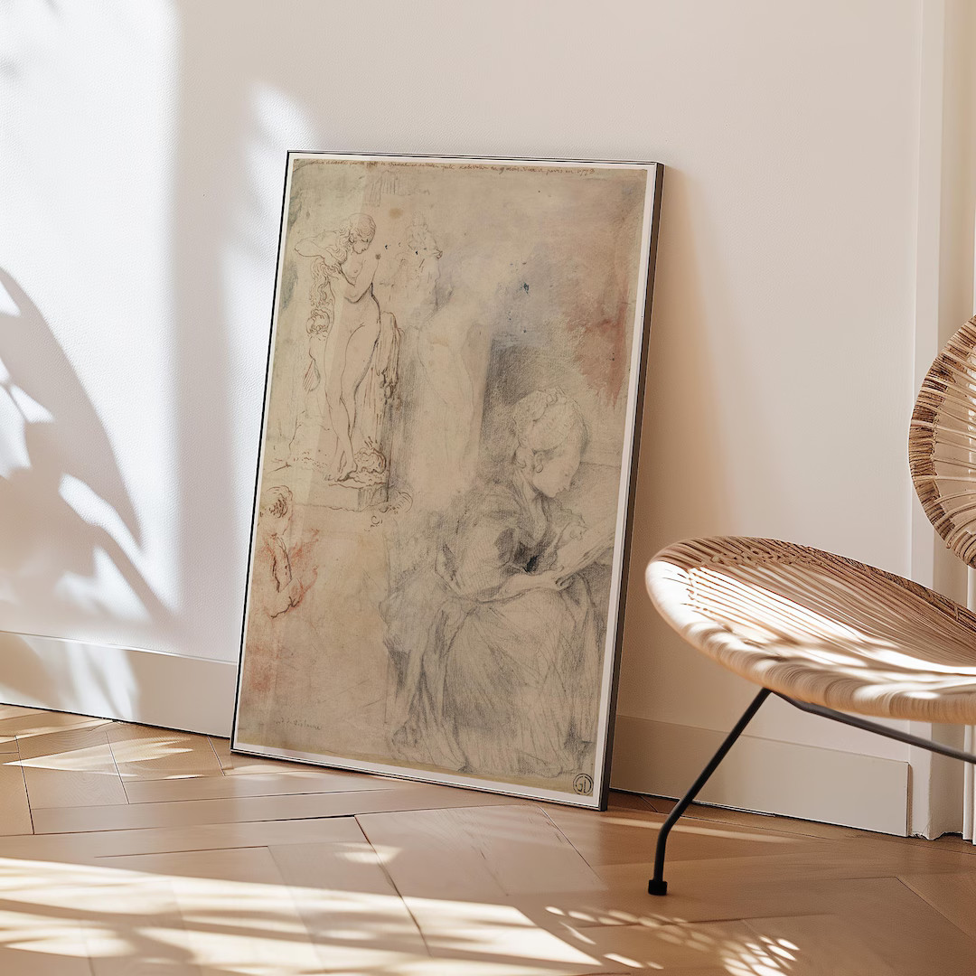 Classic Figure Studies | Neutral Wall Art | Vintage Print | Textural Abstract Sketch - Etsy | Etsy (US)