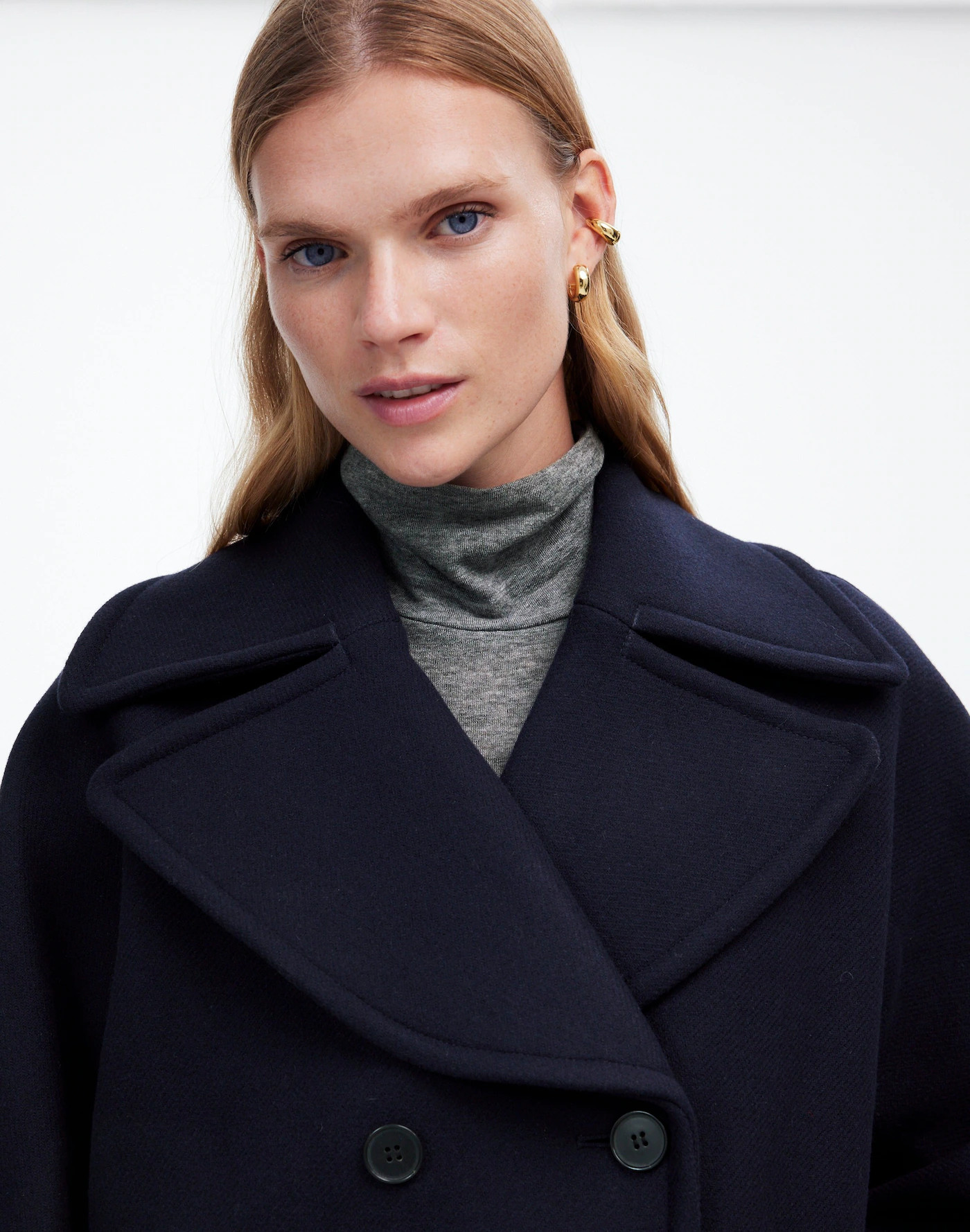 Oversized-Collar Peacoat in Insuluxe Fabric | Madewell
