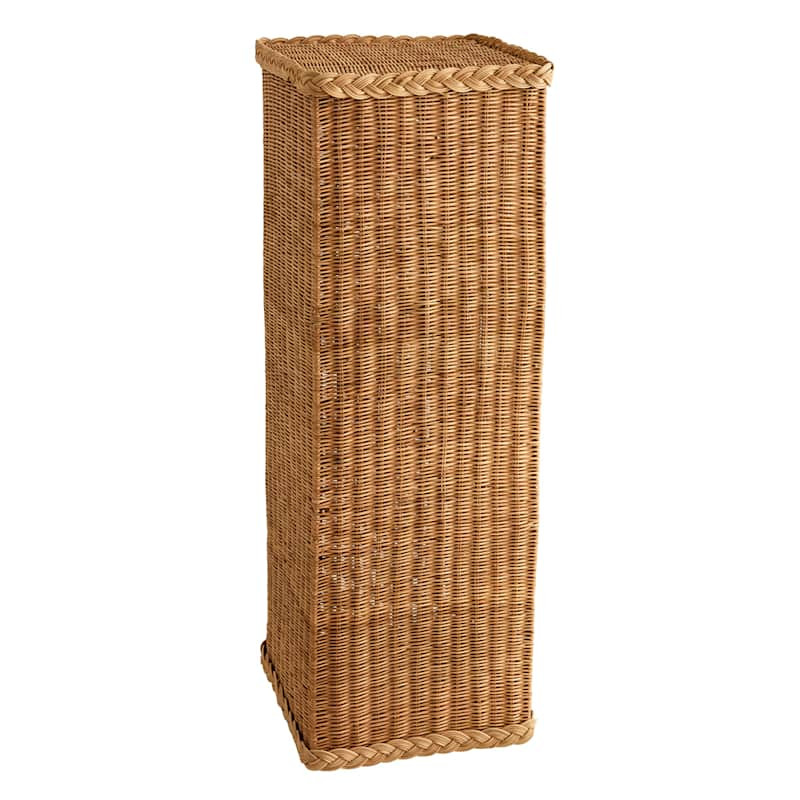 Natural Rattan Pedestal, 30" | At Home