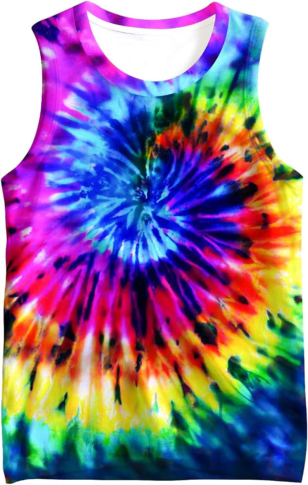 Kids Cute Animal Tie Dye Tank Tops Shirt Sleeveless Undershirt | Amazon (US)