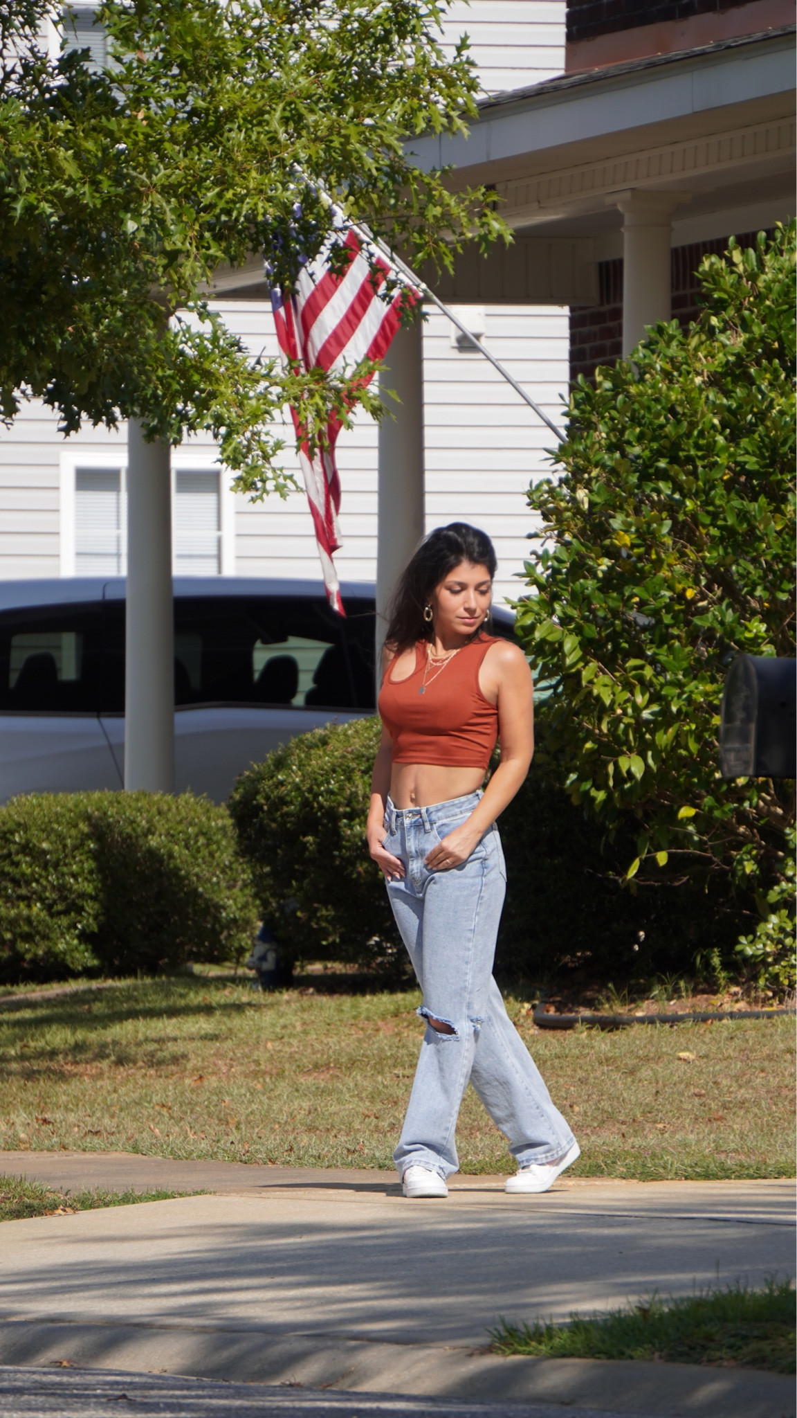 Fall Outfit 🍁🍂

Sunny day outfit inspo ☀️☀️

Let me know in the comments if you want to see more of these outfits styled! 👇🏽

#jeans #streetjeans #streetstyle #croptop #fall #ootd #warmweather #halloween #trend #trending #trendingnow #wideleg #widelegjeans #widelegpants #whitesneakers

#LTKHolidaySale #LTKSeasonal #LTKstyletip